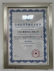 公司连续多年获得守重企业